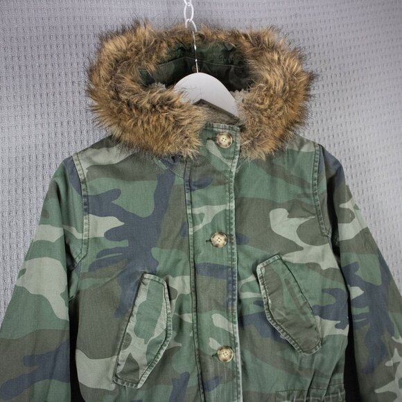 Abercrombie & Fitch Camo Fur Parka Coat - Picture 3 of 8
